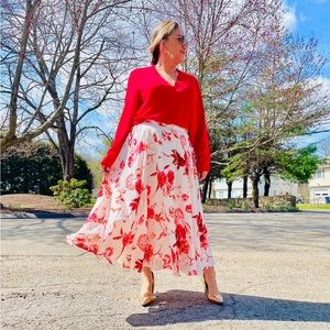 NWT H&M FLORAL PRINT SKIRT SZ 10